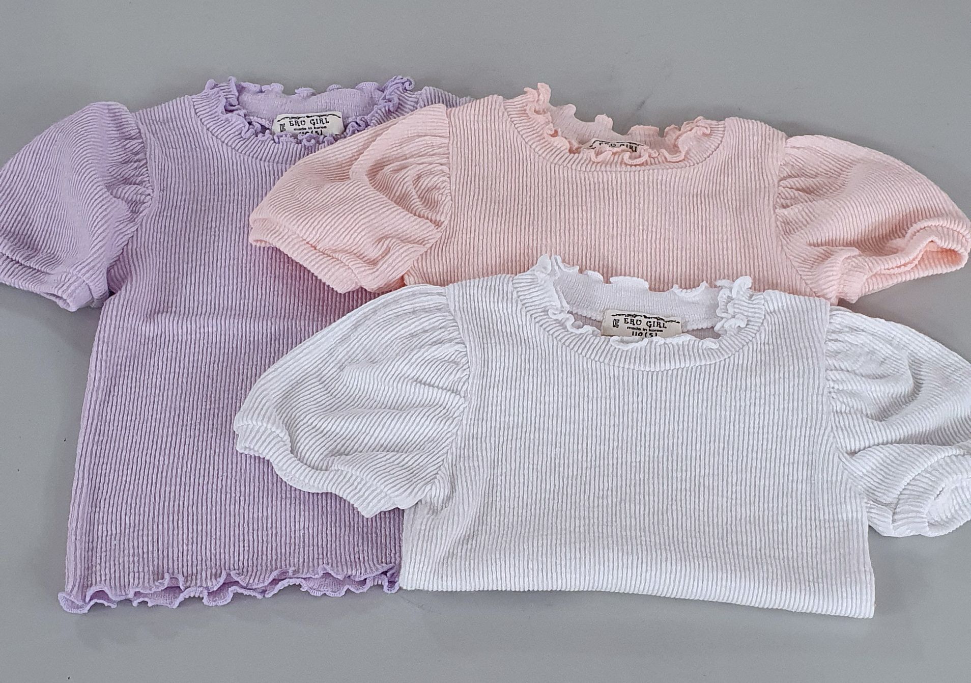 韓國 ERU - 捲捲邊公主袖上衣-紫