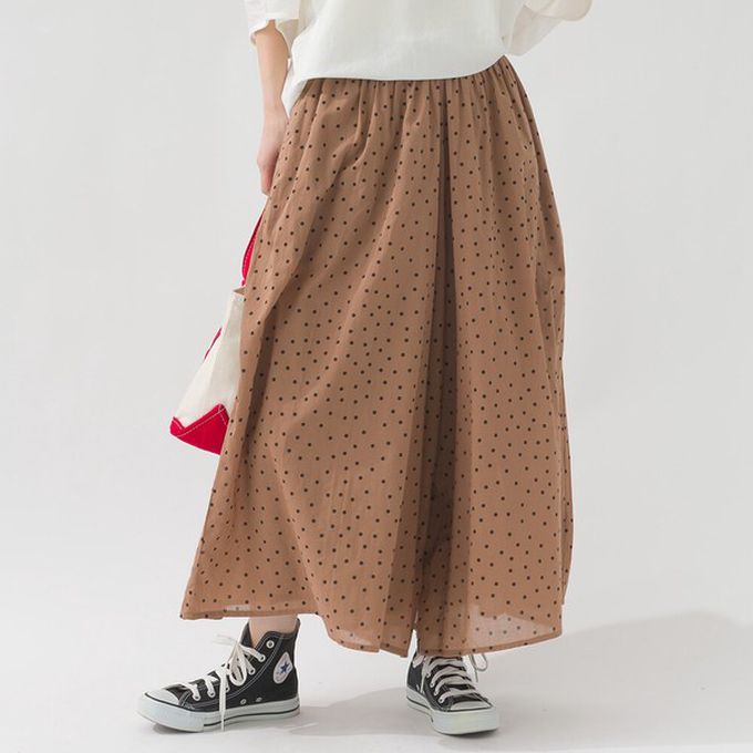 日本 OMNES - 100%印度棉 飄逸巴里紗超寬褲-深藍