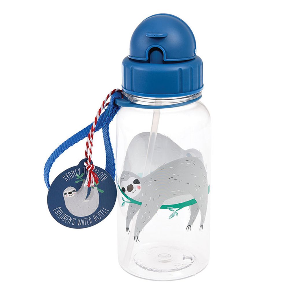 英國 Rex London - 兒童吸管水瓶-樹懶(500ML)