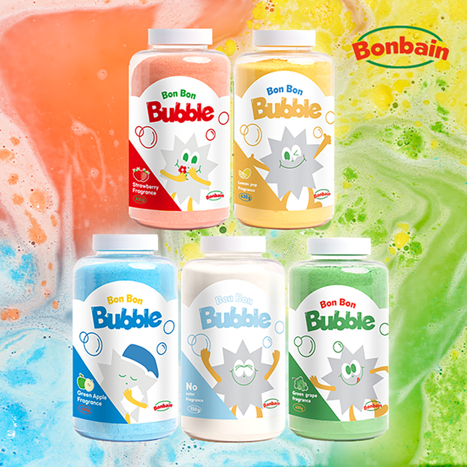 韓國 Bonbain - 泡泡潤膚沐浴粉-蘋果藍 150g