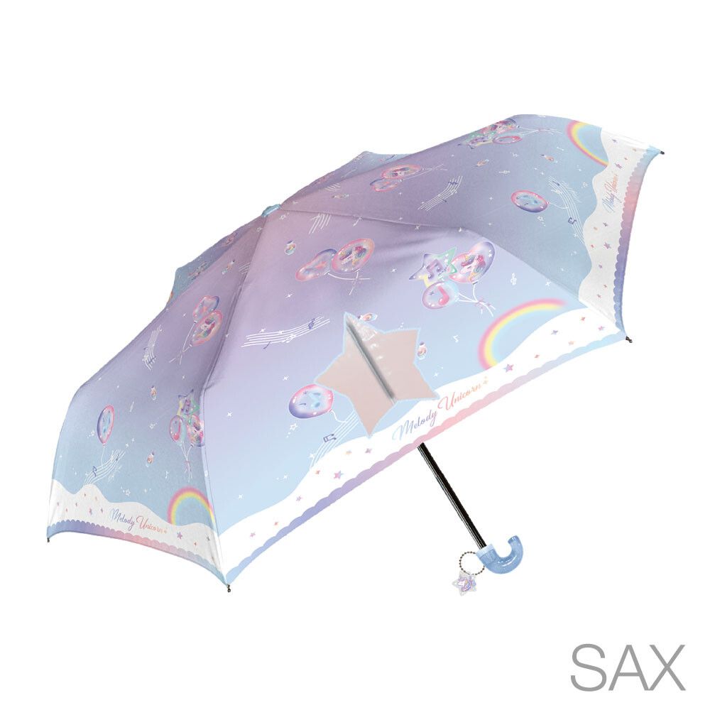 日本中谷 - 輕量透明窗兒童雨傘/折疊傘-氣球音符-粉紫 (50cm(身高115-125cm))