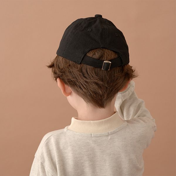 日本 b-ROOM - 低調波浪刺繡易折疊休閒遮陽帽-黑 (F)