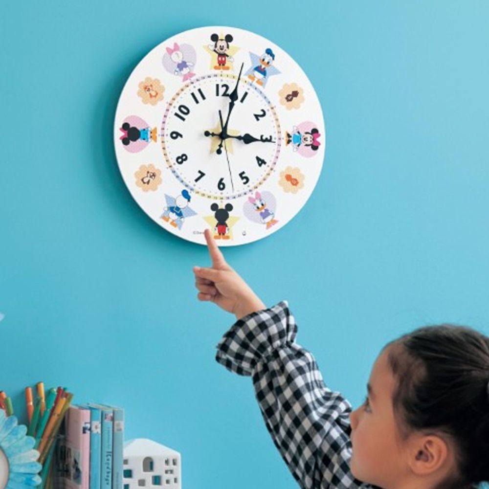 日本千趣會 - 日本製 迪士尼兒童學習時鐘 (直徑30cm)