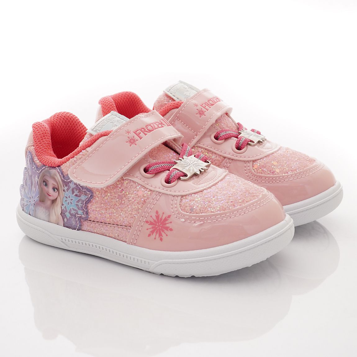 冰雪奇緣 - 台灣製冰雪奇緣休閒運動款(中小童段)-休閒鞋-蜜桃粉