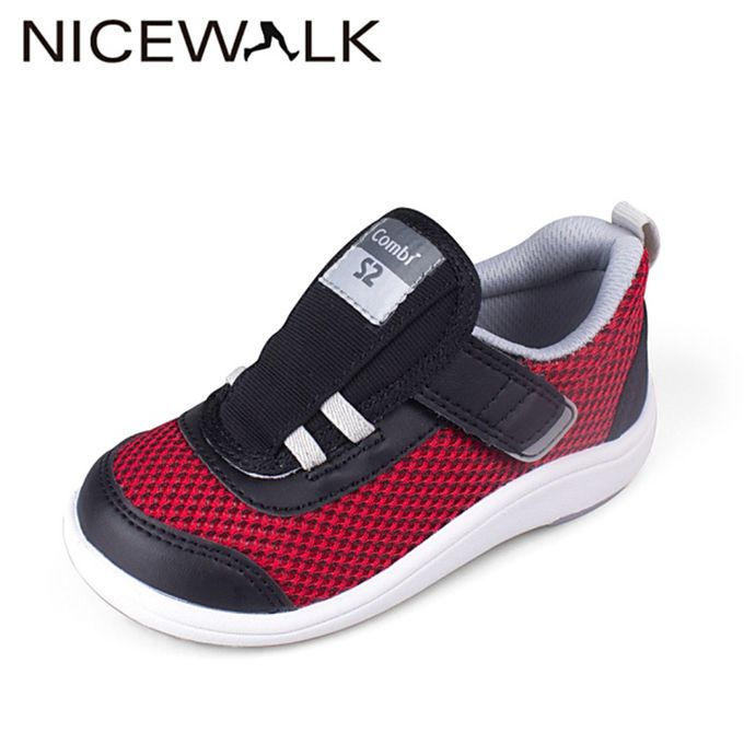 日本 Combi - COMBI醫學級NICEWALK兒童成長機能鞋(寶寶段)-休閒鞋-紅