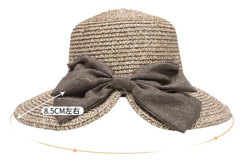 百搭漁夫蝴蝶結遮陽草帽-雙色粉紅 (58-60cm)