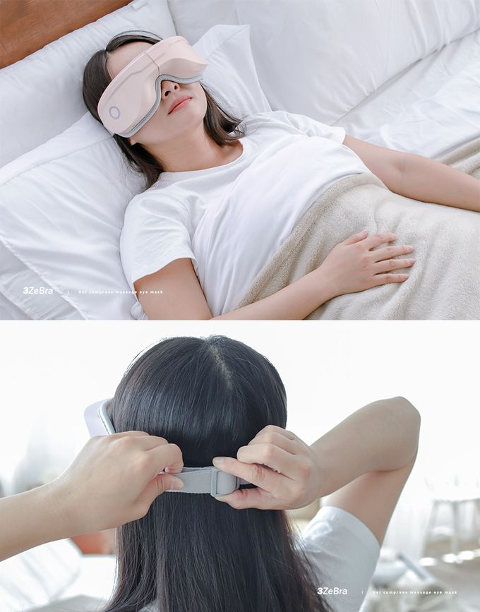 3ZeBra - 5C熱敷按摩眼罩-藍芽音樂款-丁香紫-376 g