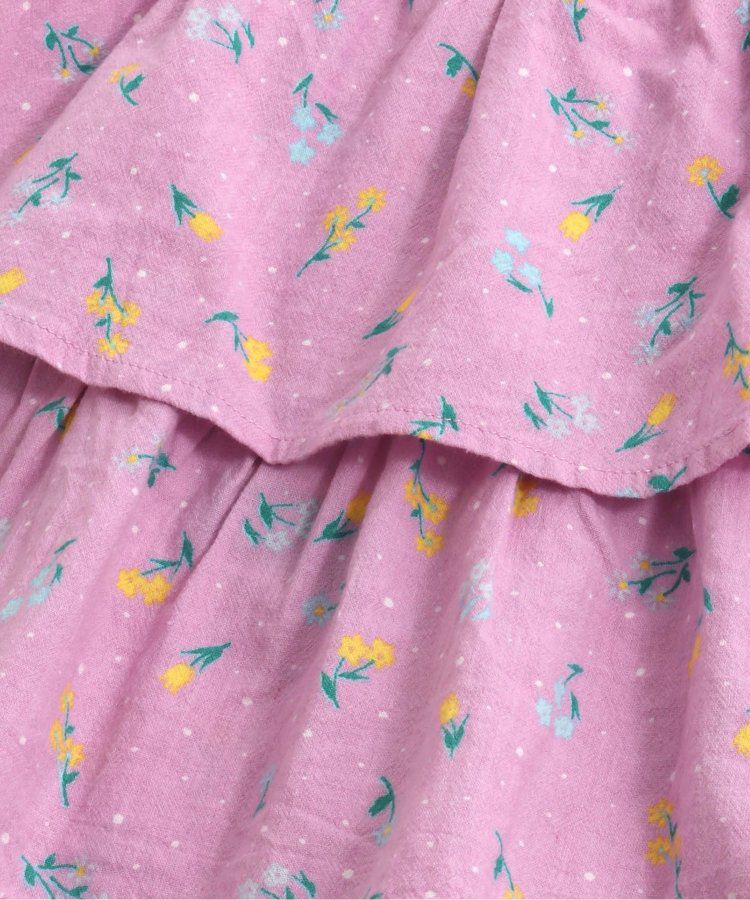 日本 BREEZE - 糖果色系滿版碎花蛋糕裙-嫩黃