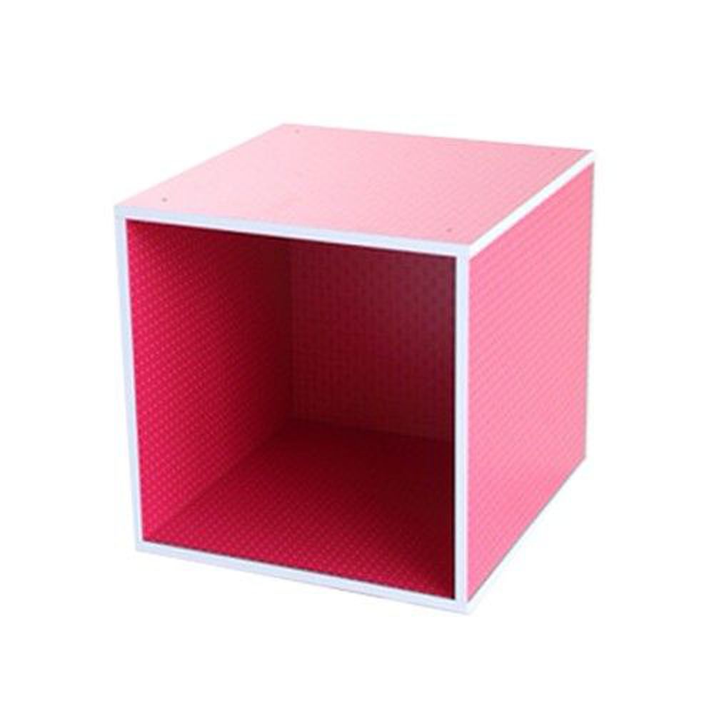 MyTolek 童樂可 - 積木櫃-單框框-點點粉紅 (37*37*37cm)