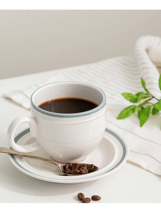 韓國 SSUEIM - RETRO系列極簡ins陶瓷淺盤2件組15cm (橘色)