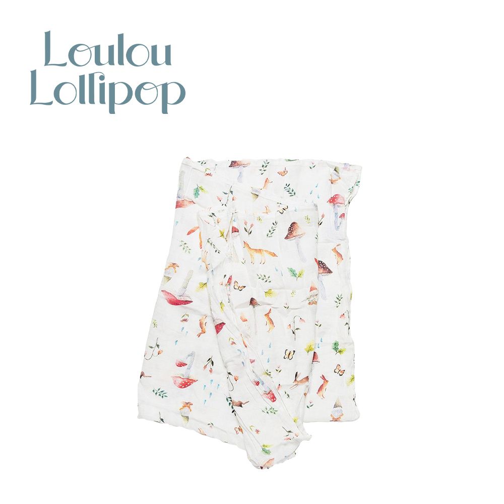 Loulou Lollipop - 竹纖維透氣包巾 - 主題款-森林小動物 (120x120cm)