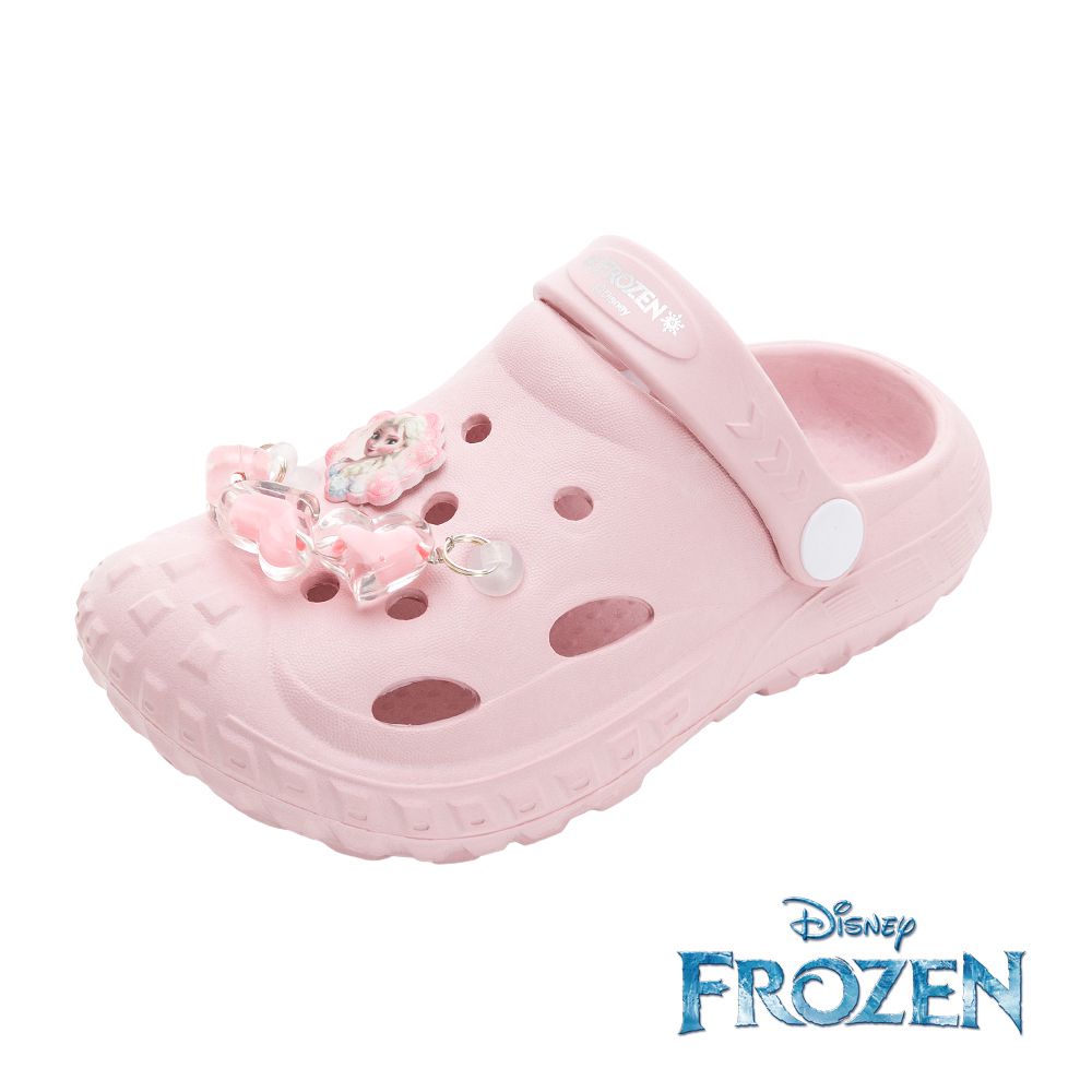 迪士尼Disney - 冰雪奇緣 童款 園丁洞洞鞋 FOKG41913-鞋頭包覆防撞設計-淺粉紅-(中大童段)