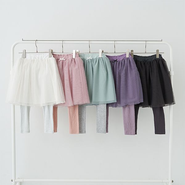 日本 Lycee mine - 搖曳可愛內搭褲紗裙-薄荷綠