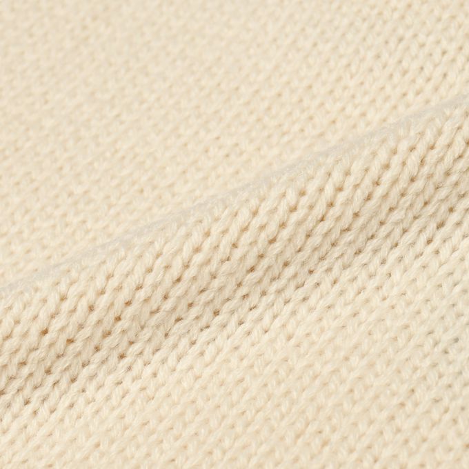 akachan honpo - 針織休閒上衣-緹花-米白色