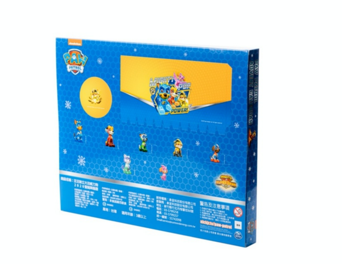 汪汪隊立大功 - 聖誕倒數降臨曆-經典版-手指偶款-贈聖誕系列紋身貼紙*1張