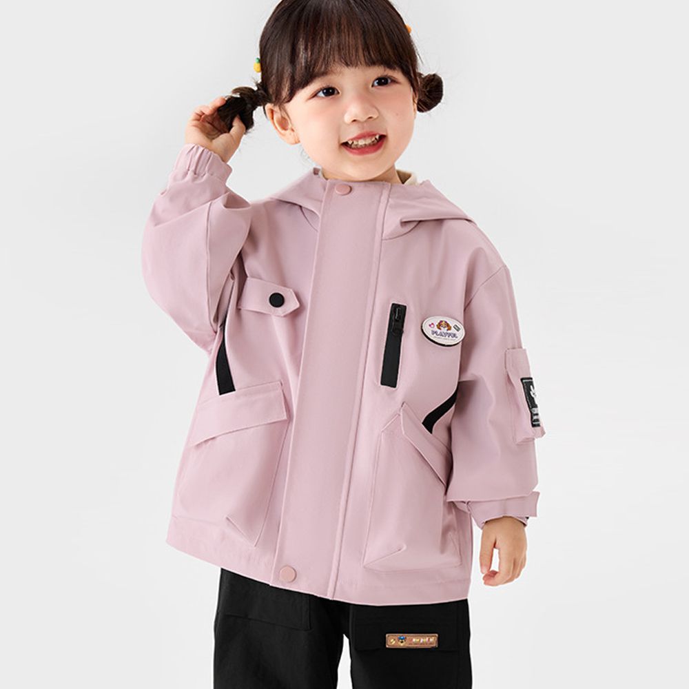 卡通汪汪隊防潑水連帽外套-卡通人物天天-粉色