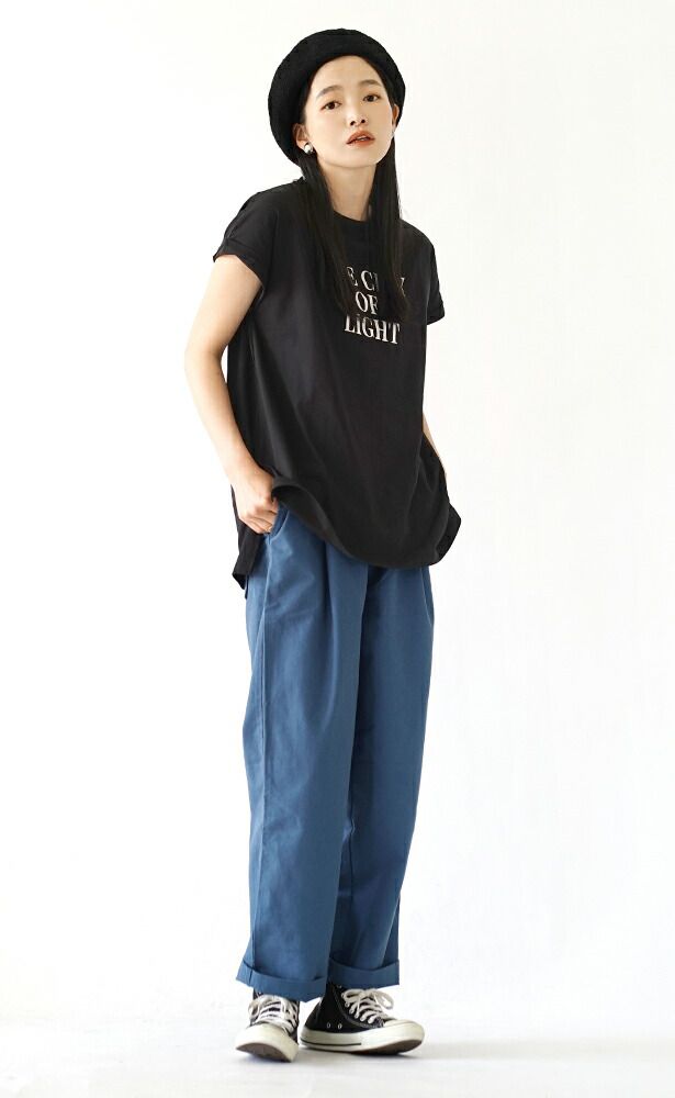 日本 zootie - 棉麻透氣直筒長褲-米杏