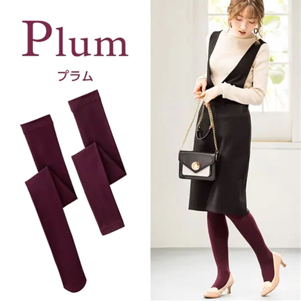 日本 BELLUNA - 150丹彈性保暖褲襪/內搭褲-深灰