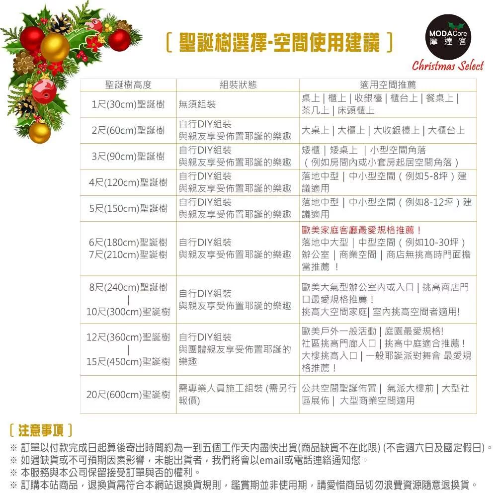 MODACore 摩達客 - 摩達客耶誕★台灣製3呎/3尺(90cm)豪華版冰藍色聖誕樹(銀藍系配件組)+50燈LED燈插電式燈串一串藍白光(附控制器)本島免運費