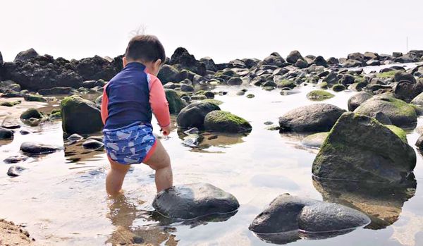 英國 Close - Pop-in嬰兒抗UV防曬泳衣/長袖-珊瑚藍