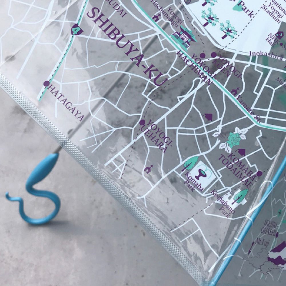 日本Caetla - Evereon可替換式環保輕量傘-東京散策-藍