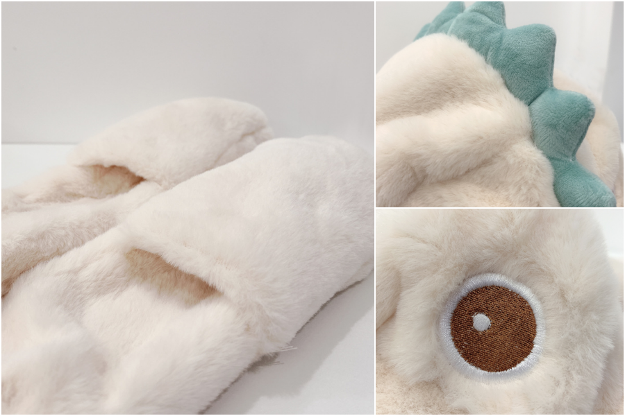 毛絨絨圍脖手套一體帽-卡其色 ((建議5歲-12歲))