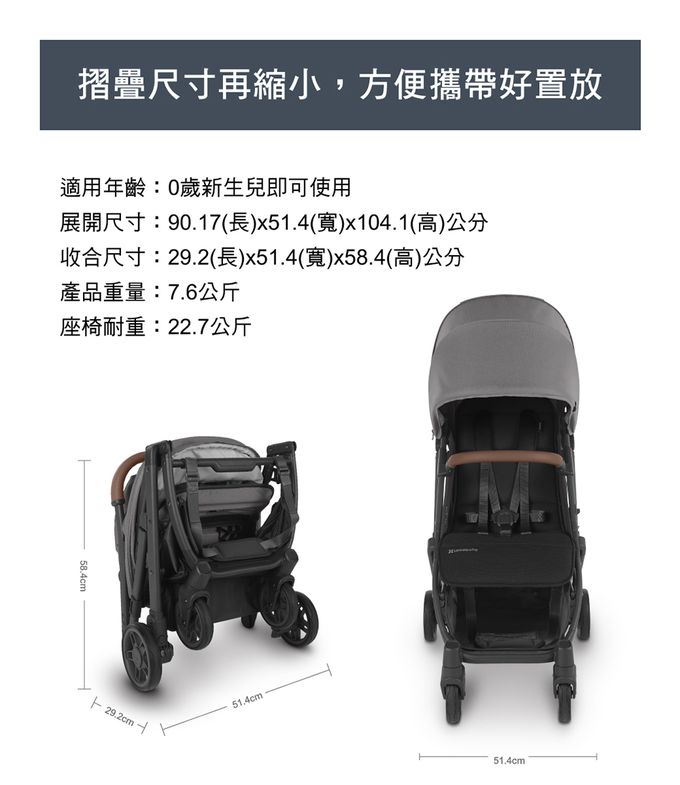 美國UPPAbaby - 『週年慶限定組+旅行袋』【UPPAbaby】MINU V2魅力都會時尚推車-四色可選(贈:原廠杯架/內含:擋雨罩) (天峰藍CHARLOTTE)
