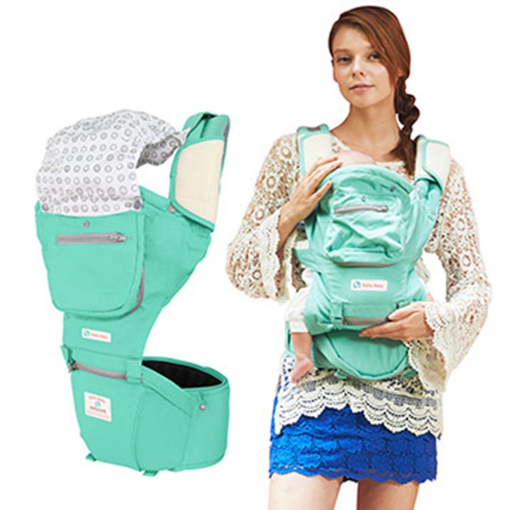 YODA - 嬰幼兒機能成長型坐墊背巾/包覆型/坐凳/腰凳/座椅式背巾-薄荷綠