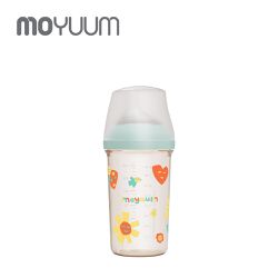 韓國 MOYUUM - Mov.aa PPSU圓口偏心奶瓶 250ml(3m+)-微笑花園(WeSee聯名款)