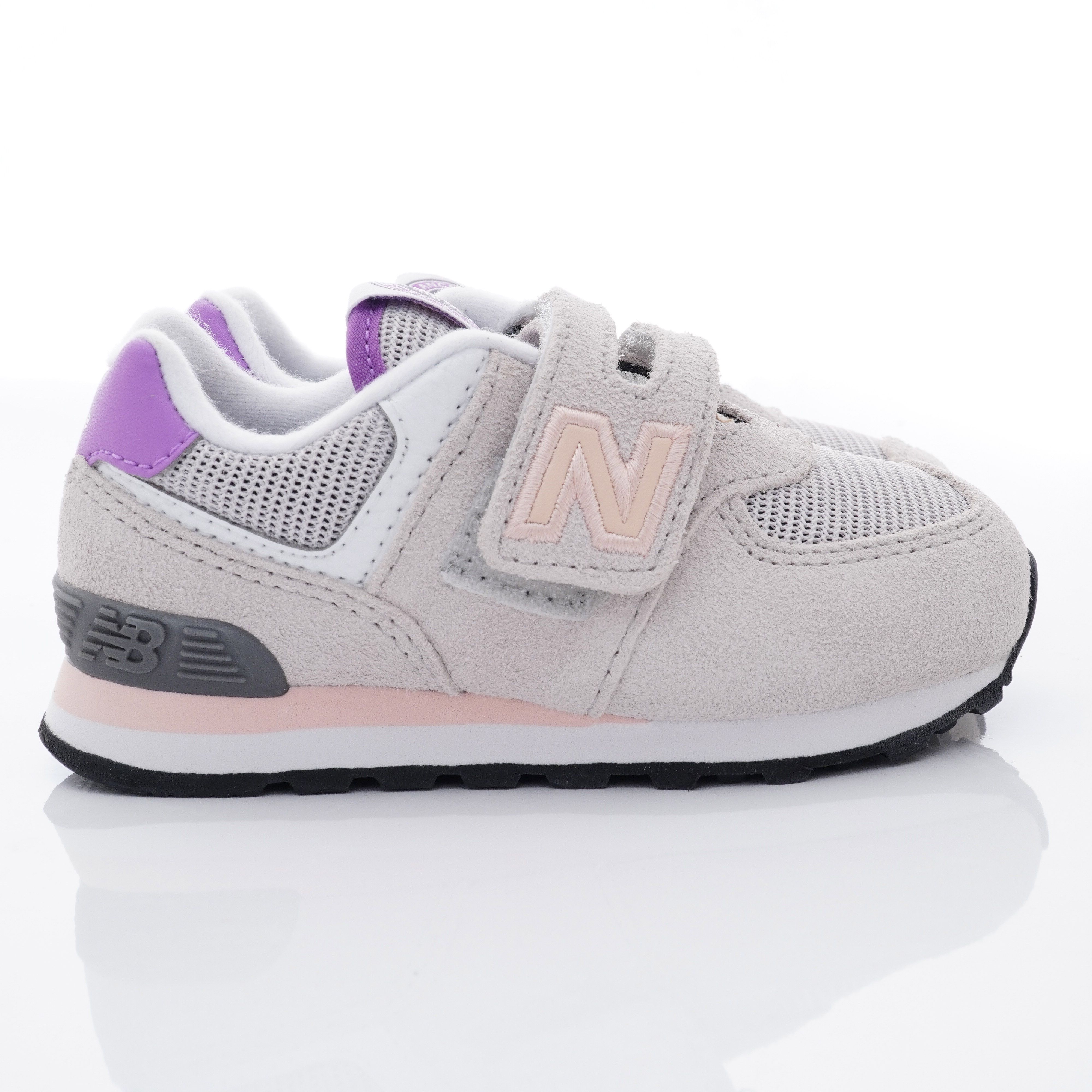New Balance - NB574系列機能休閒鞋款(小童段)-灰粉