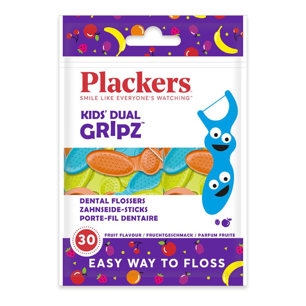 美國 Plackers 派樂絲 - 兒童果香含氟牙線棒-30入