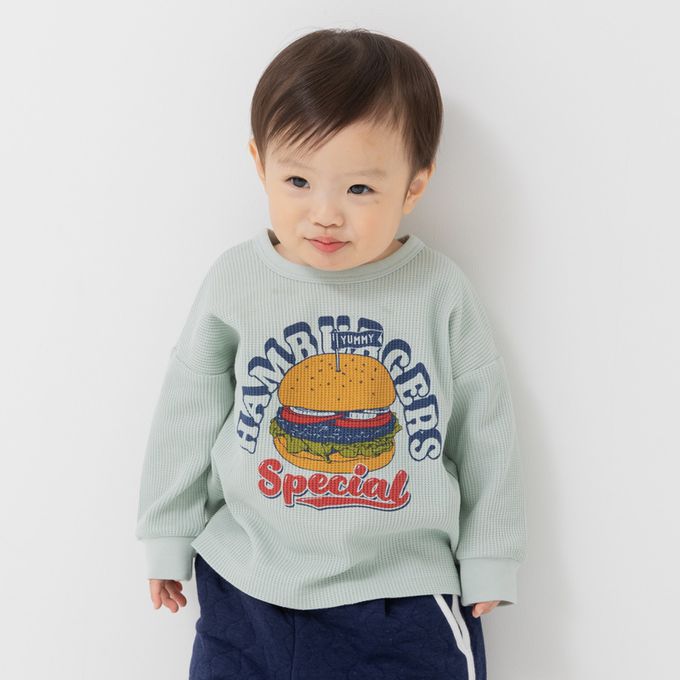 日本 Chil2 - 華夫格舒適薄長袖上衣-花生快遞-白