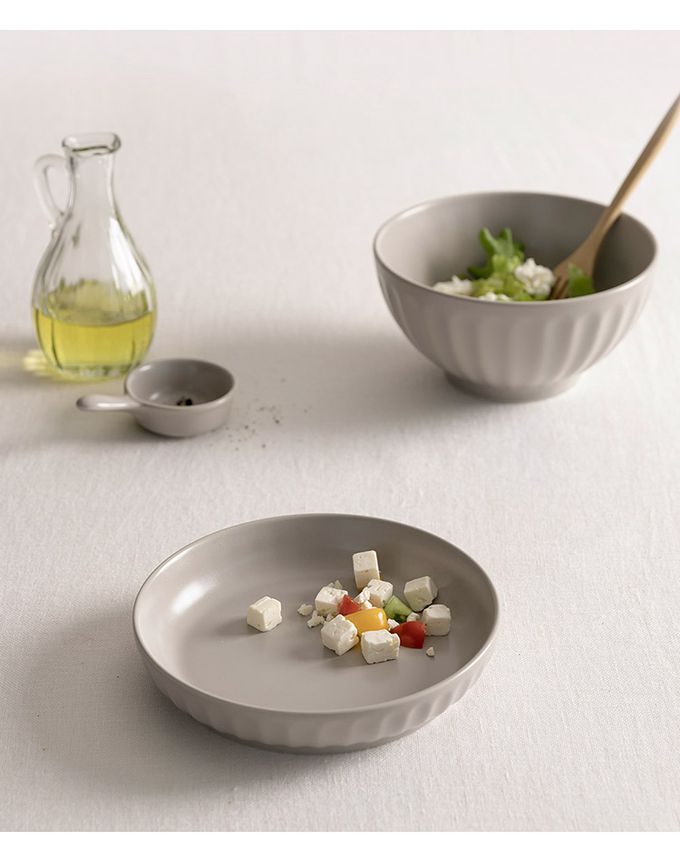 韓國 SSUEIM - Mild Matte系列溫柔時光陶瓷深盤2件組17cm (溫柔白)