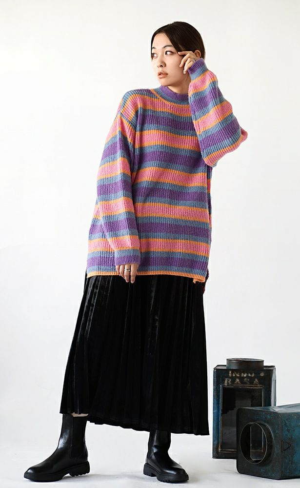 日本 zootie - 優雅光澤感百褶長裙-深墨綠