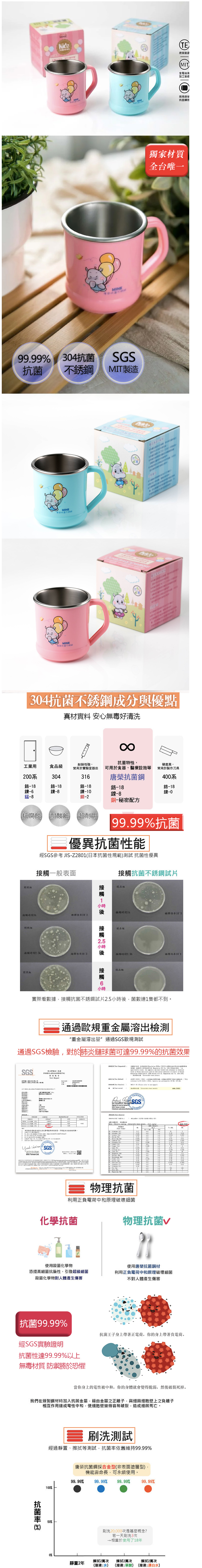 唐榮抗菌 - 抗菌嬰幼兒水杯-藍色