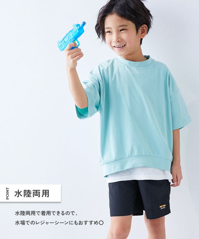 日本 devirock - 防潑水輕便快乾休閒短褲-翡翠綠