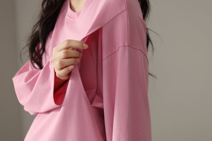 全棉長袖可愛白熊待產哺乳款居家服睡衣套裝