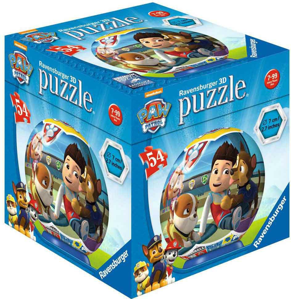 維寶拼圖 - 3D拼圖-汪汪隊球（三款隨機出貨）-55片