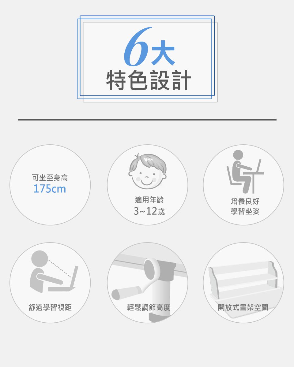 Kikimmy - 新升級成長型升降書桌(桌+書架+抽屜)/兒童書桌-粉