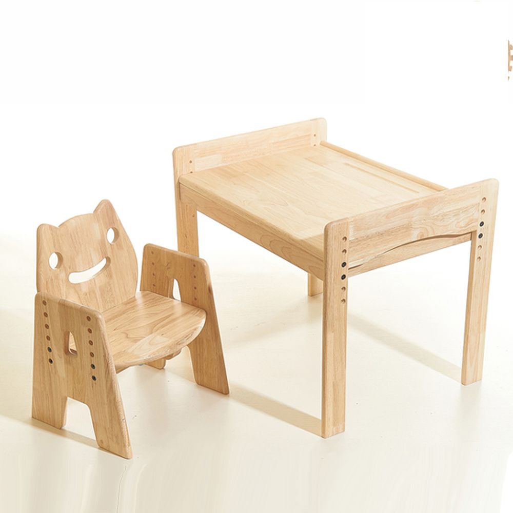 環安傢俱 - 【加大款】幼兒成長桌椅組/一桌一動物陪讀椅-霹靂貓椅