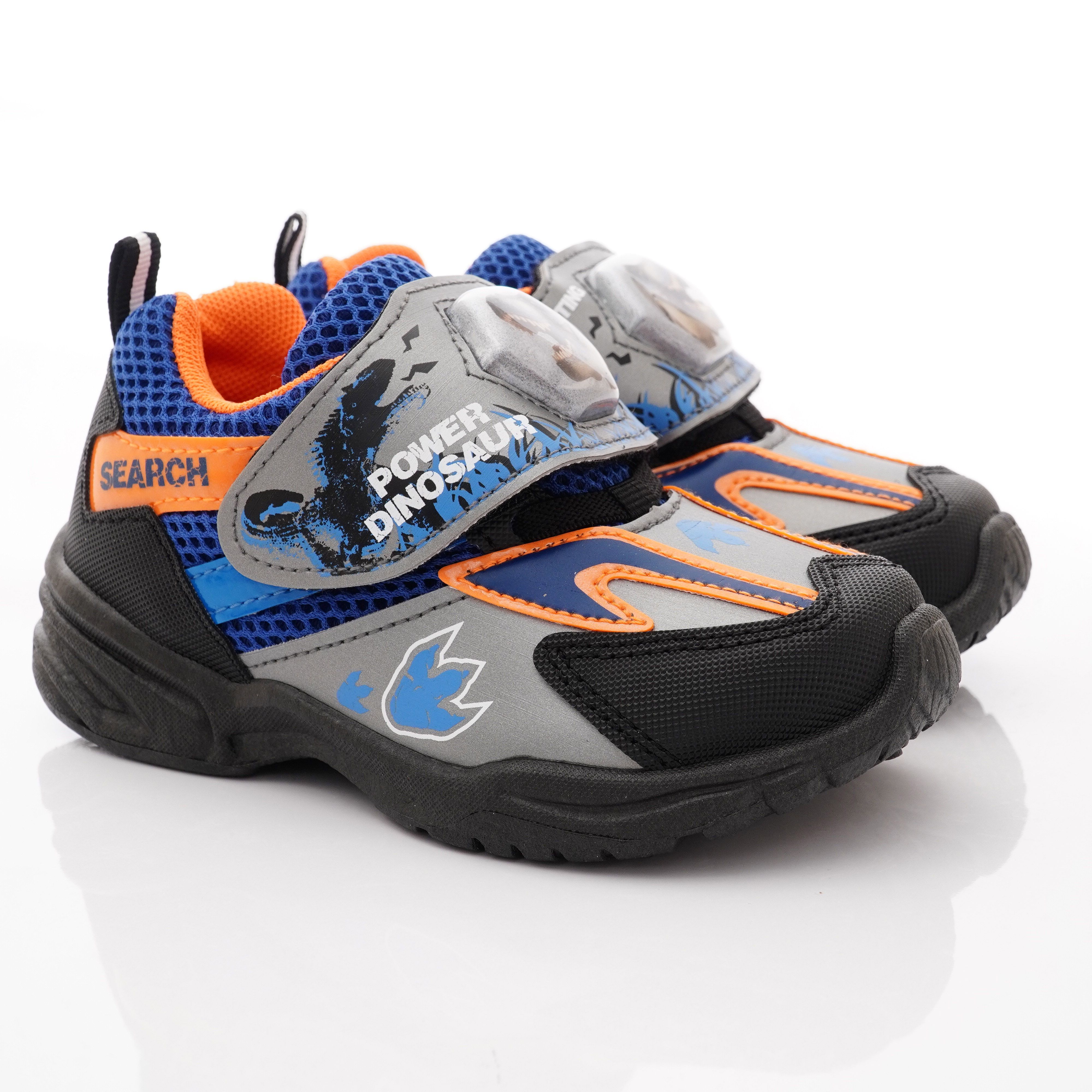 侏羅紀世界 - 恐龍電燈鞋款(中小童段)-鐵灰