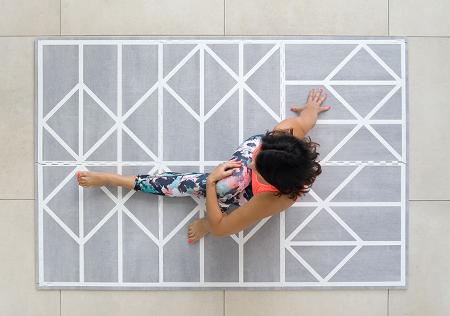 德國 toddlekind - 北歐風系列遊戲地墊-卵石灰-一組6片