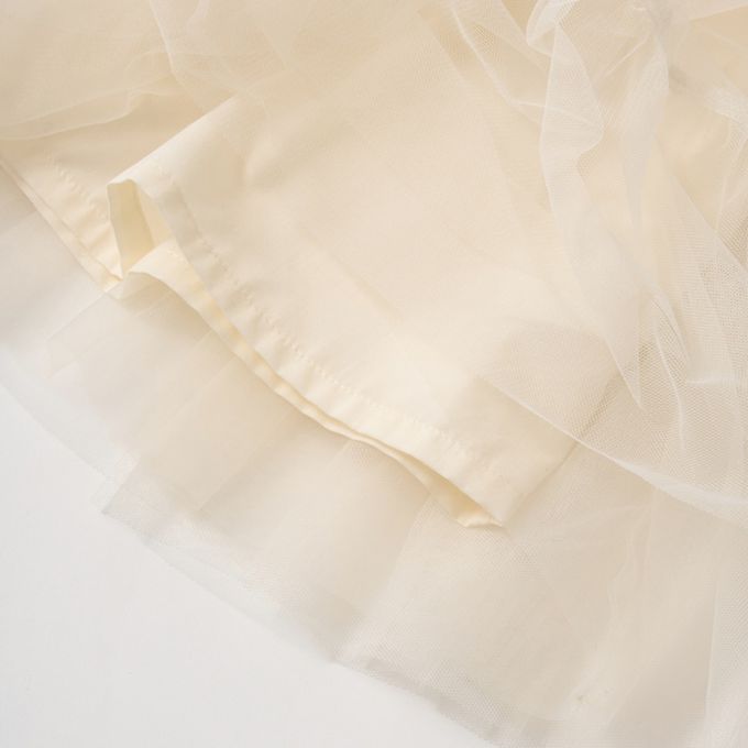 日本 Lycee mine - 甜蜜蝴蝶結裝飾蛋糕紗裙-米