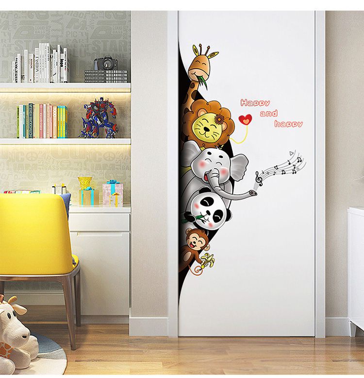 JB Design - 時尚壁貼-可愛動物黑洞探險SK9360 (60cm*90cm)