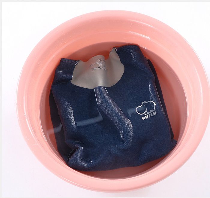 德絨無痕長袖家居服-胸口獨角獸-玫紅色