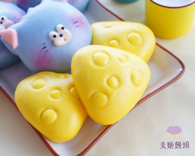 美姬饅頭 - 貓和起司鮮乳造型饅頭