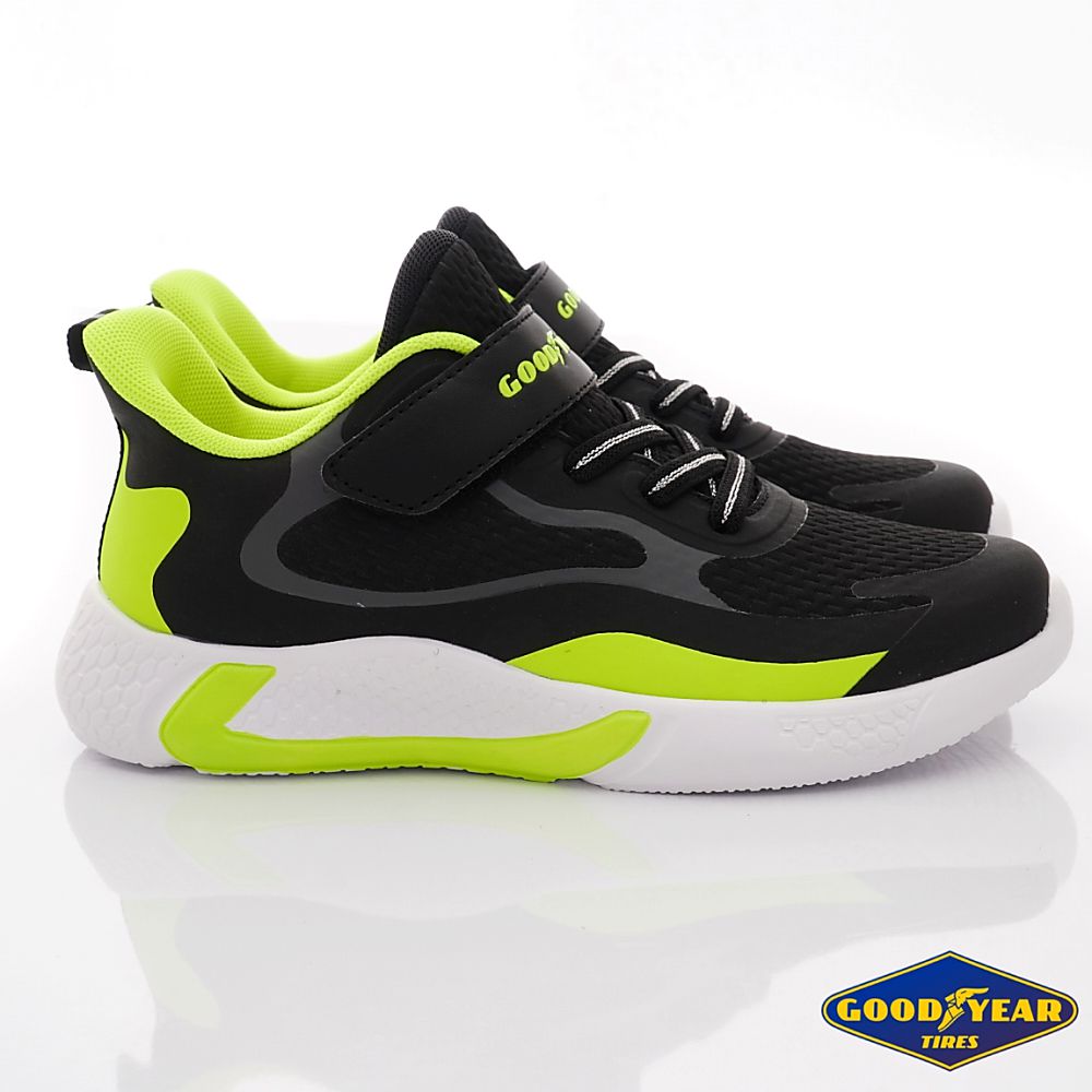 GOODYEAR - 固特異輕量慢跑童鞋(中大童段)-運動鞋-黑黃