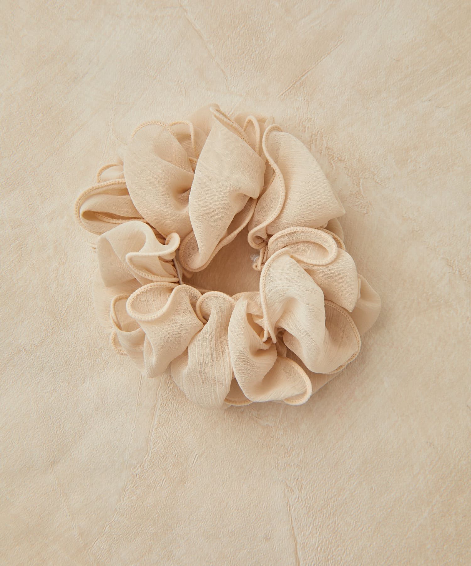 日本 Lattice - 可愛捲捲邊大腸髮圈-米杏