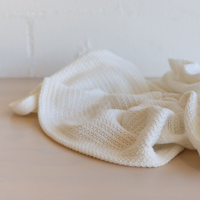 澳洲 Living Textiles - 有機棉洞洞毯-灰