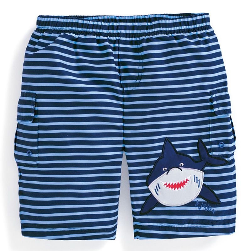 英國 JoJo Maman BeBe - 嬰幼兒/兒童長版泳褲-大白鯊